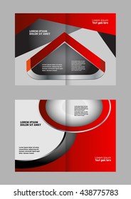Bi fold business brochure vector template
