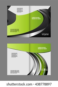 Bi fold business brochure vector template
