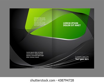 Bi fold business brochure vector template
