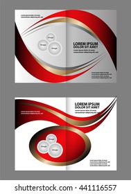 Bi fold business brochure vector template
