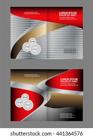 Bi fold business brochure vector template
