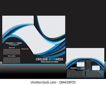Bi Fold Corporate Brochure Vector illustration 