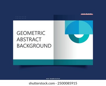 Doppelfaltflyer mit einfachen geometrischen Formen.