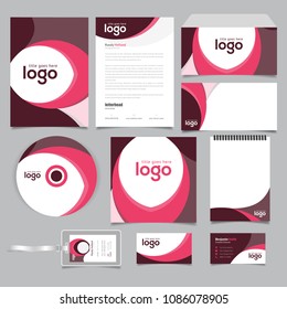 Bi fold Presentation Folder Vector Design Template.Clean Design.