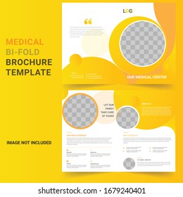 Bi fold Vector Brochure Design Template for Medical, Hospital, Clinic, Corporate and Multipurpose Usages