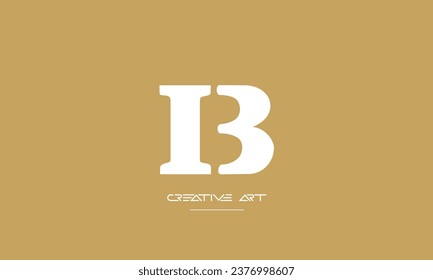 BI, IB, B, I abstract letters logo monogram