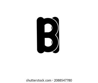 Bi ib b b schwarz-weißes Logo .bi Logo für Anfangsbuchstaben