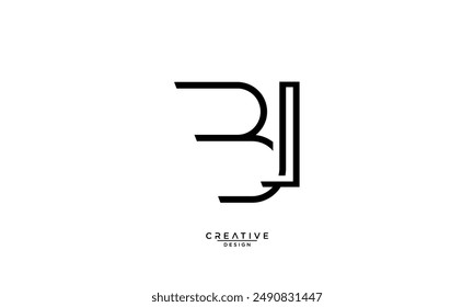 BI, IB, B, I, Abstrakte Buchstaben Logo-Monogramm