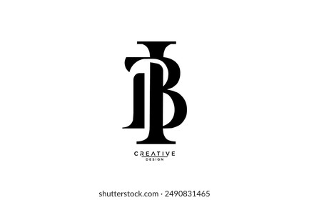 BI, IB, B, I, Monograma del logotipo de las letras Abstractas