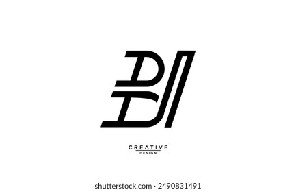 BI, IB, B, I, Abstrakte Buchstaben Logo-Monogramm