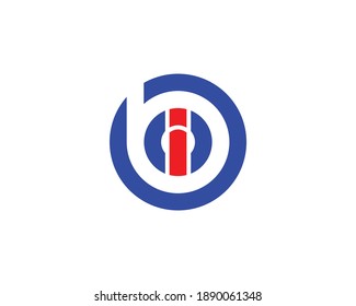 PLANTILLA DE VECTOR DE DISEÑO DE LOGOTIPO DE LA CARTA BI IB
