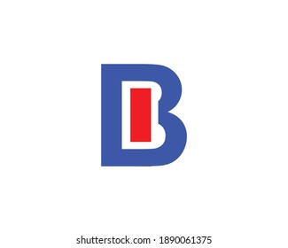 PLANTILLA DE VECTOR DE DISEÑO DE LOGOTIPO DE LA CARTA BI IB