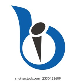 plantilla de icono de logotipo de bi ib 3