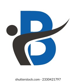 plantilla de icono de logotipo de bi ib 5