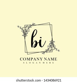 BI Initial beauty floral logo template