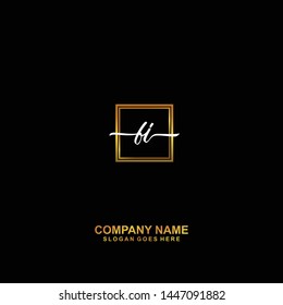 BI Initial handwriting logo template vector