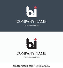 BI Initial Letter Logo Clothing Modern Minimalist Urban Creative Fashion Brand Luxury Logo Template. BI Business Monogram Streetwear Photography Boutique Apparel Versatile Modern Concept Logo.