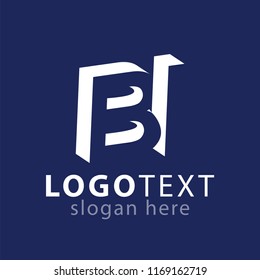 BI initial letter with negative space logo icon vector template