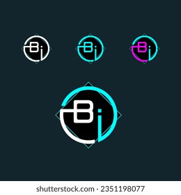 BI letter logo with circle