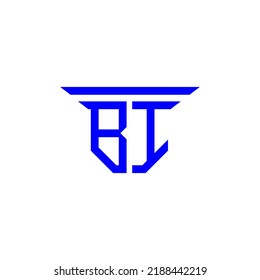 Diseño creativo del logotipo de letra BI con gráfico vectorial