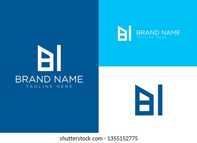 BI Letter Logo Design - Creative Typography logo