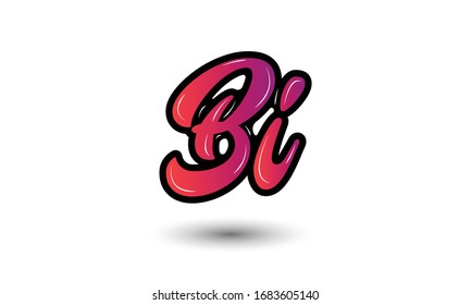 Diseño del logotipo de la letra BI - Logo de la tipografía creativa
