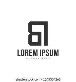 BI Letter logo design. Initial letter logo template design