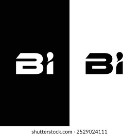 Bi letter logo design vector
