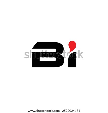 Bi letter logo design vector