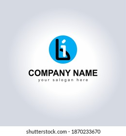 BI Letter Logo Template Vektorsymbol-Design mit Firmenname und Slogan.