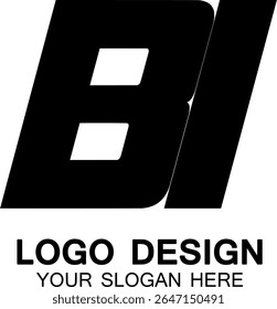 BI letter minimalist logo design collection. logo vector