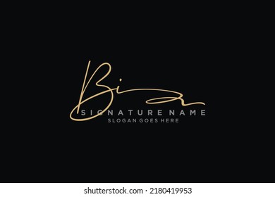 BI Letter Signature Logo Template elegant design logo Sign Symbol template vector icon