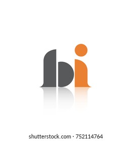 BI lettering Logo vector isolated on white background