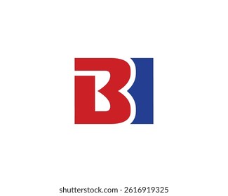 BI logo design vector template. BI