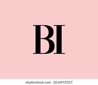 BI logo design vector template. BI
