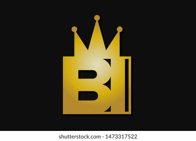 bi logo with gold crown