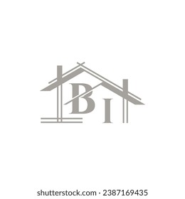 BI logo with a home form element which means a real estate company