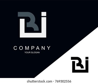 BI Logo Letter Design Template Element