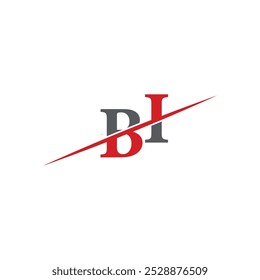 BI Minimalist Logo with Dynamic Diagonal Line