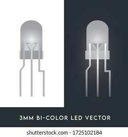 Bi Polar LED White Vector