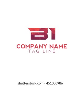 bi polygonal logo