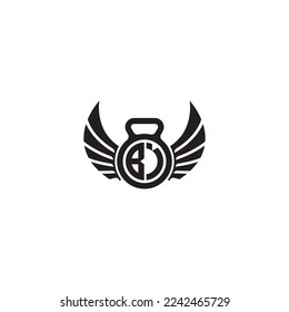BI simple fitness gym concept in high quality professional design that will print well across any print media