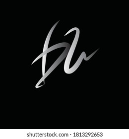 Bi tagline Initial handwriting logo vector