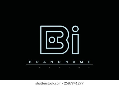 BI Technology Letter Logo Template. This tech letter logo is a graphic mark that uses letters to represent a technology company.