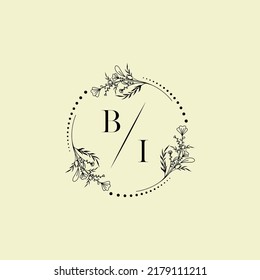 BI wedding initial logo letters in high quality professional design that will print well across any print media