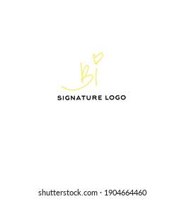 bi white background handwritten logo