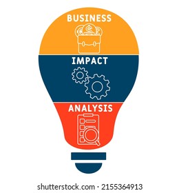 BIA - Business Impact Analysis acronym. business concept background.  vector illustration concept with keywords and icons. lettering illustration with icons for web banner, flyer, landing page