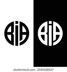 BIA Letter Logo Design Illustration Vector Stock Vector