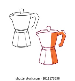 Cafetera Bialetti Moka para Icono, Pegatina e Ilustración