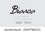 Bianca handwrite signature font Calligraphy Logotype Script Brush Font Type Font lettering handwritten